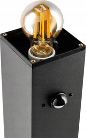 BERGE Záhradná lampa Malibu - ME0021 - E27 - 60 cm - čierna - pohybové čidlo