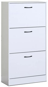 Botník s priehradkami G1016 WT, biela, 3 poschodia