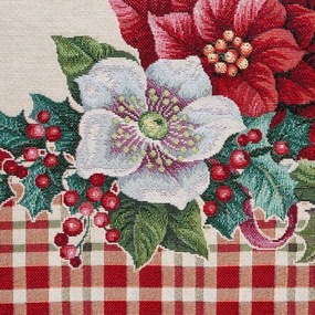 VIANOČNÝ GOBELÍNOVÝ BEHÚŇ NA STÔL MERRY5 45X140 CM VZOROVANÁ