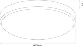 Stropné LED svietidlo Maya, 1x LED 15w, 4000k, ch