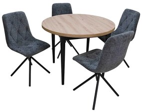 Jedálenská zostava1+4 Nina artisan/čierna