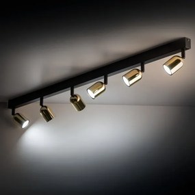LED Bodové svietidlo TOP 6xGU10/10W/230V čierna/zlatá