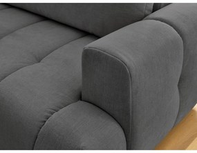 Tmavosivá rozkladacia/s úložným priestorom rohová pohovka (ľavý roh/do L) Fuji – Bobochic Paris