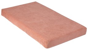 Svetloružový menčestrový detský puf Montessori - Little Nice Things