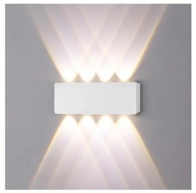 Top Light - LED Vonkajšie nástenné svietidlo LED/8W/230V IP44 4000K biela TP1766