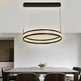 LED Stmievateľný luster na lanku LED/45W/230V čierna + diaľkové ovládanie