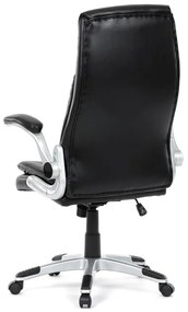 Autronic BONTEC Kancelárske kreslo, hojdací mechanizmus, čierna ekokoža, KA-F1218 BK Farba: Šedá