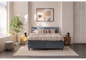 Modrá boxspring posteľ s úložným priestorom 180x200 cm Elva Bold – Bonami Selection