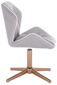LuxuryForm DESIGN Stolička MILANO MAX na zlatom kríži - šedá