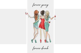 Obraz - Forever young, forever drunk (90x60 cm)