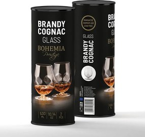 BOHEMIA PRESTIGE DESIRE POHÁR NA KOŇAK V TUBE 530 ML SADA 2KS