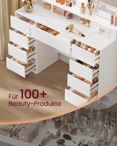 Toaletný stolík so zrkadlom a LED osvetlením RDT146WB01