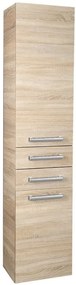 Aqualine Aqualine, VEGA Skrinka vysoká s košom 40x184x31cm, dub platin, VG980