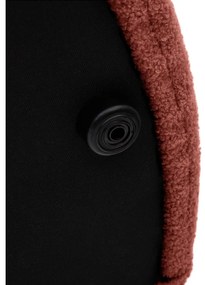 Taburet v terakotovej farbe z textílie buklé Kaeli – Kave Home