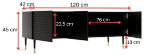 TV skrinka Imperotta I02 (čierna). Akcia -21%. Vlastná spoľahlivá doprava až k Vám domov. 1123833
