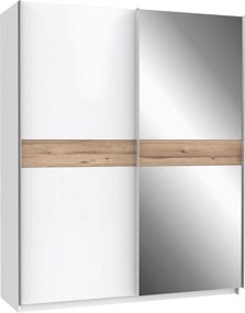 XXXLutz ŠAT. SKRIŇA S POSUV. DVERAMI, biela, farba duba, 170,3/210,5/61,2 cm Xora - Skrine - 000687023303