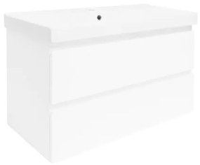 Kúpeľňová skrinka s umývadlom SAT B-Way 99x50x45 cm biela lesk BWAY2100WU1BI, 1 ks