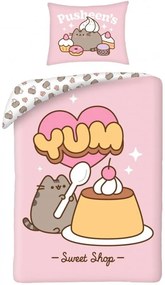 Bavlnené posteľné obliečky Pusheen - motív Sweet Shop - 100% bavlna - 70 x 90 cm + 140 x 200 cm