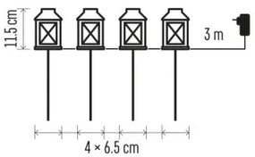 Zapichovací LED lucerny Lant 4 ks studená bílá