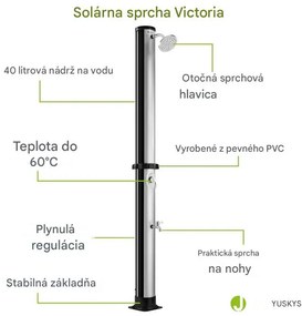 InternetovaZahrada Záhradná solárna sprcha Victoria 40 L