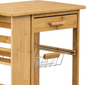 Servírovací bambusový stolík prírodný DR-046