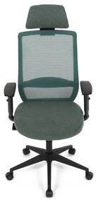 Kancelárska ergonomická stolička SENA — látka, čierna / zelená