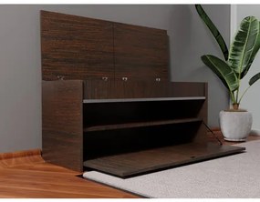 Veľká skrinka na topánky so sedadlom wenge