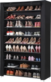 XXXLutz REGÁL NA TOPÁNKY, čierna, 100/162/28 cm Boxxx - Online Only drobný nábytok - 002543015101