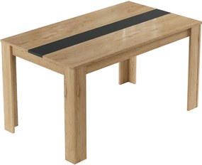Obdĺžnikový jedálenský stôl Houseland Future 03 dub Castello/antracitovo sivý