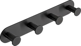 Bemeta Design EASY: Vešiak, so 4 háčikmi, čierny - 163106390
