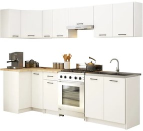 Rohová kuchynská linka OLIWIA 3 m biela