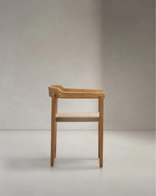 Drevená záhradná stolička v prírodnej farbe Icaro – Kave Home