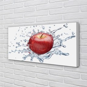 Obraz canvas Červené jablko vo vode 125x50 cm