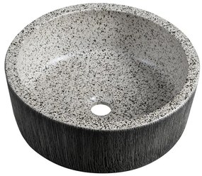 Sapho - Umývadlo na dosku PRIORI pr. 41 cm biela/šedá