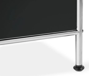 Veľká kovová odkladacia skrinka »CN3« so 6 výklopnými priehradkami, čierna