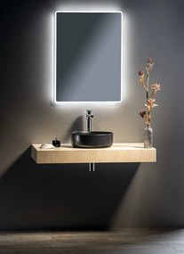 Isvea Isvea, INFINITY ROUND keramické umývadlo na dosku, priemer 36cm, čierna matná, 10NF65036-2N