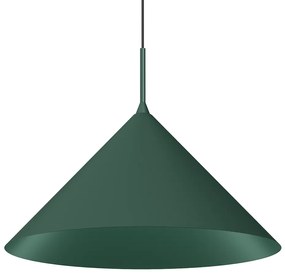 Závesné svietidlo Capital, 1x zelené kovové tienidlo, (fi 46cm), gr