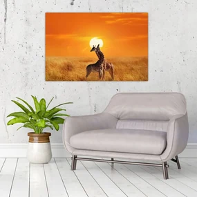 Obraz - Žirafy v národnom parku Serengeti (90x60 cm)