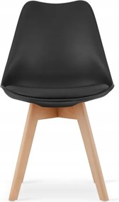 Jedálenská zostava TODI 80cm okrúhly stolový set biely a 2 stoličky MARK čierne + 2 stoličky MARK čierneZADARMO