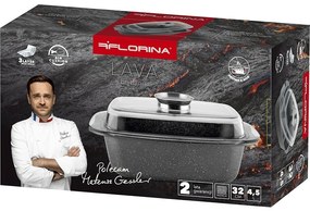 Florina Hliníkový pekáč s aróma pokrievkou Lava 4,5 l, 4,5 l, 32 × 22 × 11 cm