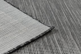 Koberec šnúrkový SIZAL PATIO ploské tkanie 3071 Grécky ramka - čierny