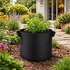 Textilný kvetináč BestBerg BBGR-11GB / 11 l / čierna