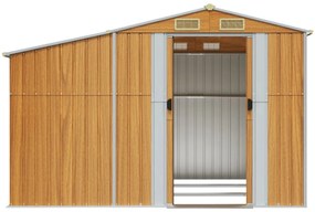 Záhradná kôlňa bledohnedá 277x279x179 cm pozinkovaná oceľ