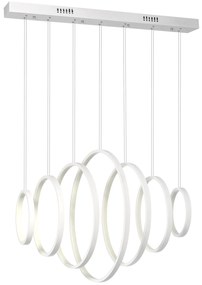Závesné LED svietidlo Pixels, 7x LED 96w, 4000k, w