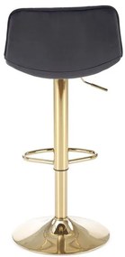 Halmar Barová stolička H120, čierna/zlatá