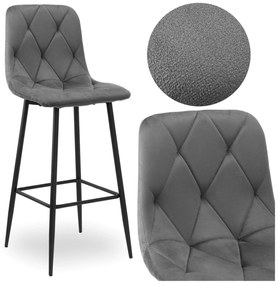 Barová stolička KINGSTON sivá