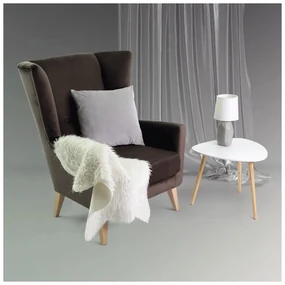 Keramická stolná lampa, sivá, QENNY TYP 2 AT15556