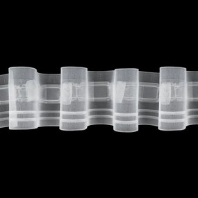 Riasiaca páska Smart Wave š. 8 cm, riasenie 1:1,5 - Biela