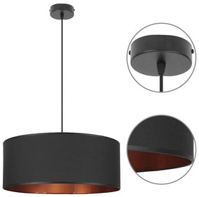 Závesné svietidlo Shade, 1x textilné tienidlo (výber z 2 farieb), (výber z 2 farieb konštrukcie), (fi 50cm), c