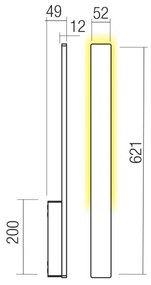Redo 90870 - LED vonkajšie nástenné svietidlo REFLEXA LED/6W/230V IP54 antracit